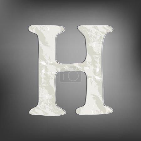 Letter H render on grey background