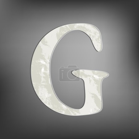 Letter G render on grey background