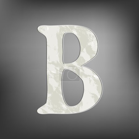 Letter B render on grey background