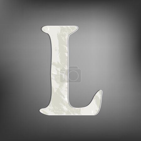 Letter L render on grey background